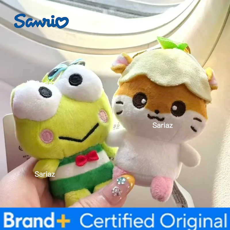 Sanrio Kawaii Sanrios Gudetama Sam Gudetama Ahiru no Pekkle Plush Doll Keychain Hangyodon keyring My Melody Stuffed Backpack Pendant H251225