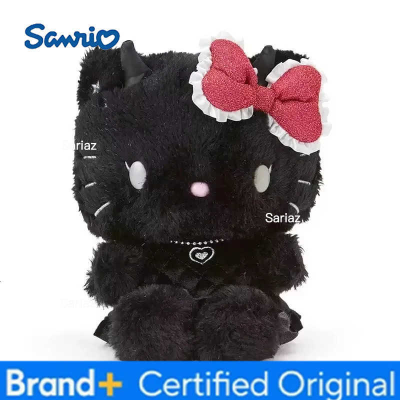 Sanrio Hot Hello Kitty Angel Demon Series Plush Pendant Bag Decoration Essential Keychain Pendant Doll Girls Xmas Birthday Gifts H251225