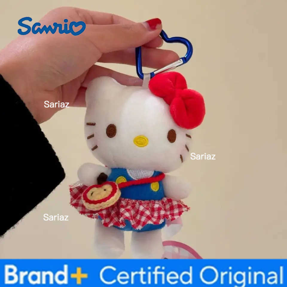 Sanrio Plaid Skirt Shoulder Bag Hello Kitty Pendant Keychain Bag Hanging Accessories KT Cat Accessories H251225