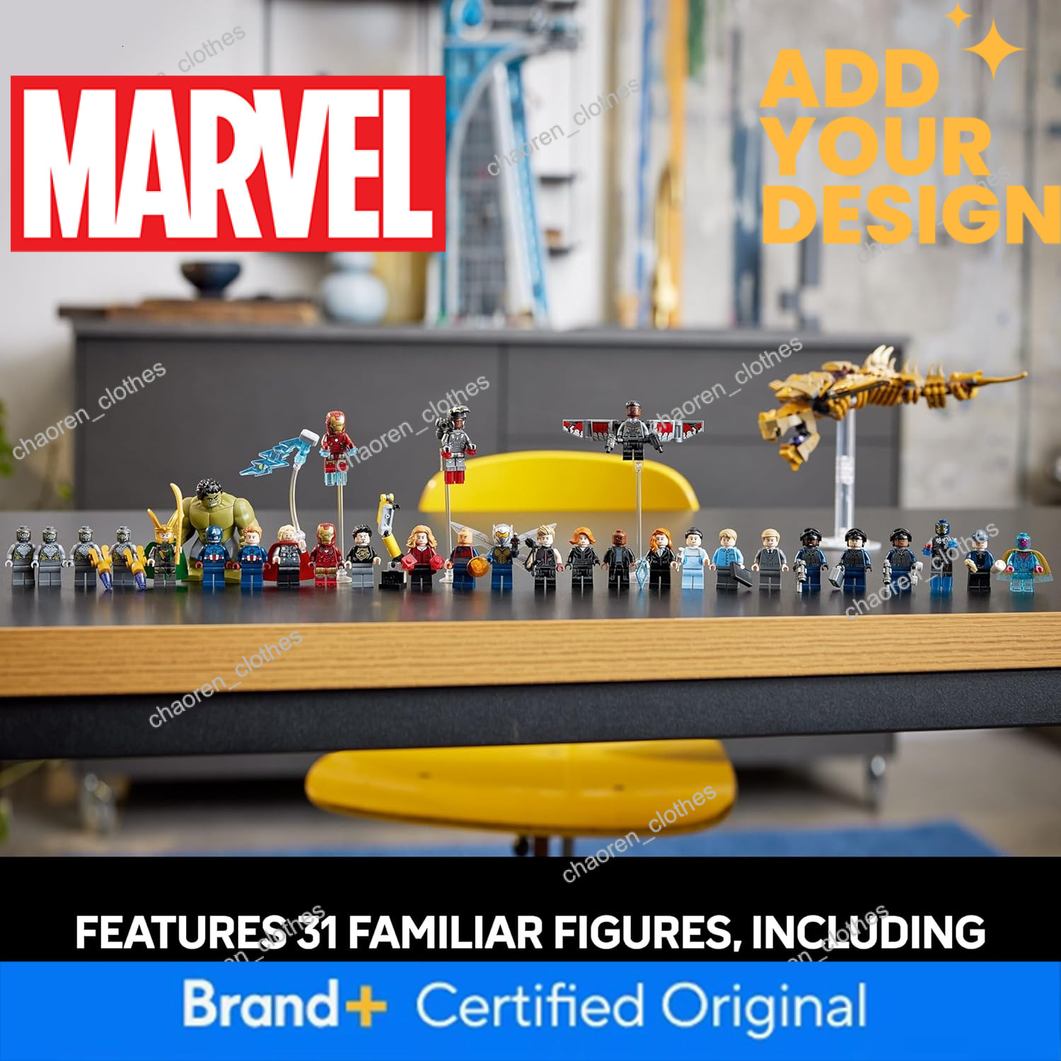 LEGO Avengers Tower Building Kit, Detailed Recreation of The Iconic HQ Featuring Classic Movie Scenes, 31 Figures Authentic Accessories, Gift for Marv