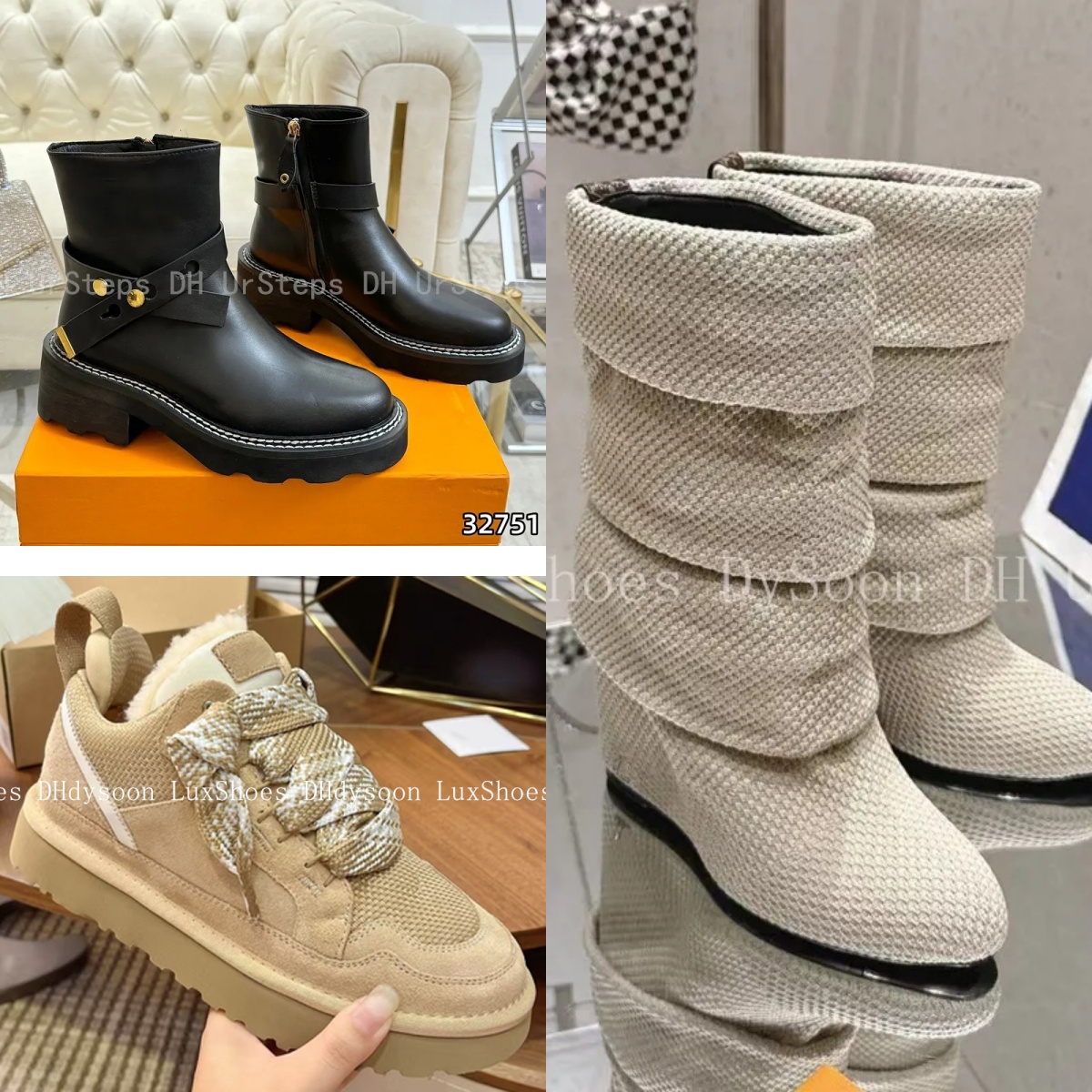 Women Chelsea Boots High Boots Snow Boots Multi Styles Fuzzy Slippers