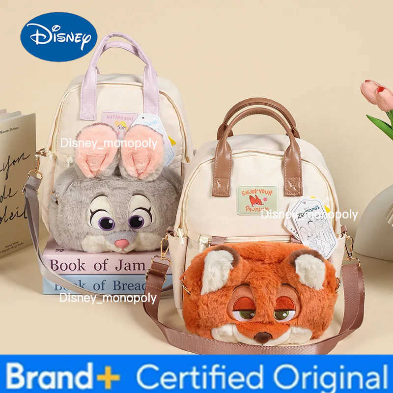 Disney Zootopia Judy Hopps Nick Wilde Stuffed Animal Backpack Spacious Crossbody Bag for Kids Adults H251225