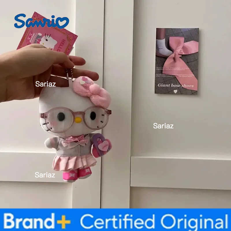Sanrio Kawaii Hello Kitty Jk Uniform Cute Girl Glasses Exquisite Bag Pendant Cute Kt Cat Girl Children Cartoon Decor Girls Toys H251225