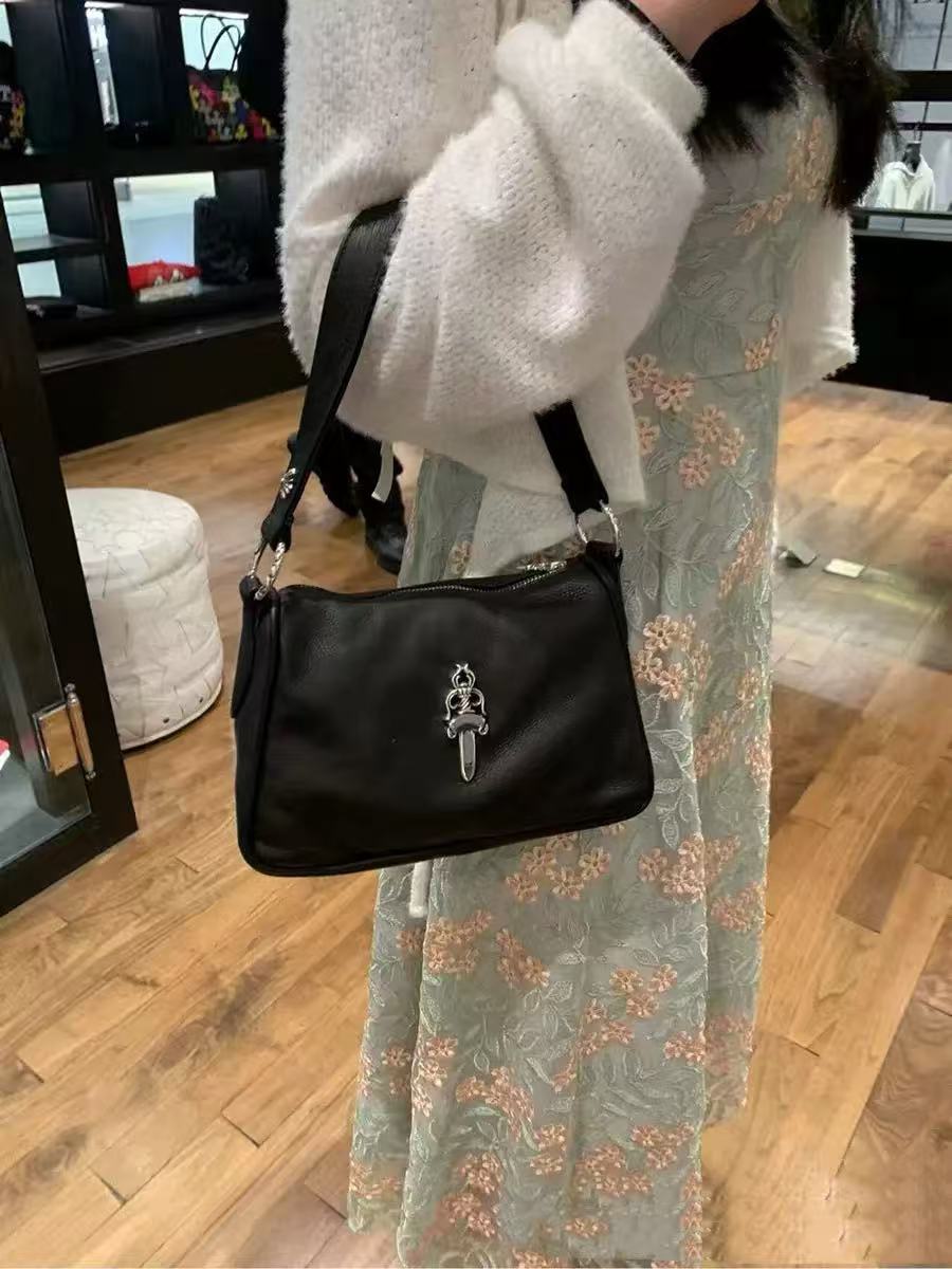 Small Sword 2025 New Genuine Leather Women's Chain Chicken Nugget First Layer Cowhide High-end Underarm Bag