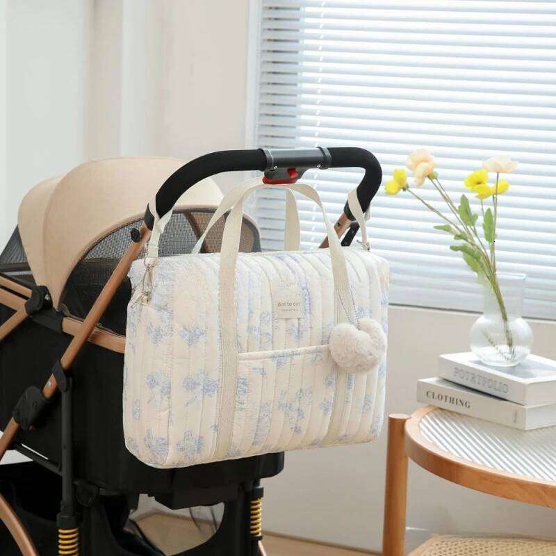 Multifunctional Large Capacity Mommy Women Travel Tote Baby Organizer Diaper Floral Print Shoulder Crossbody Bag X251225