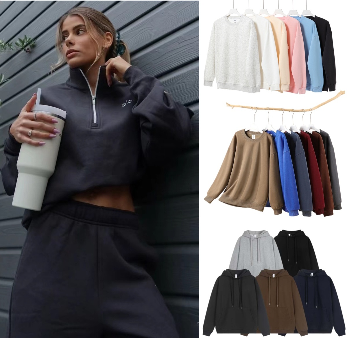 NEW 2026 TOP Women Yoga Outfit Sweatshirts SilverLogo Sweater Loose Long Short Sleeve Crop Top Fitness Workout Crew Neck Gym Hoodies alonessitys women