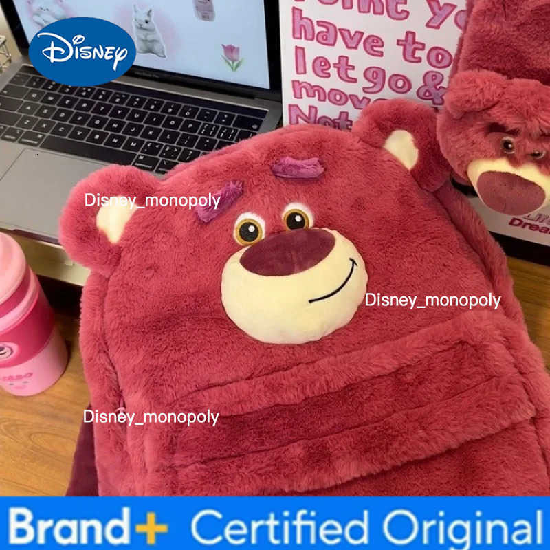 Disney Cartoon Strawberry Bear Sullivan Backpack Japanese Ins Plush Junior High School College Student Large Capacity School Bag H251225