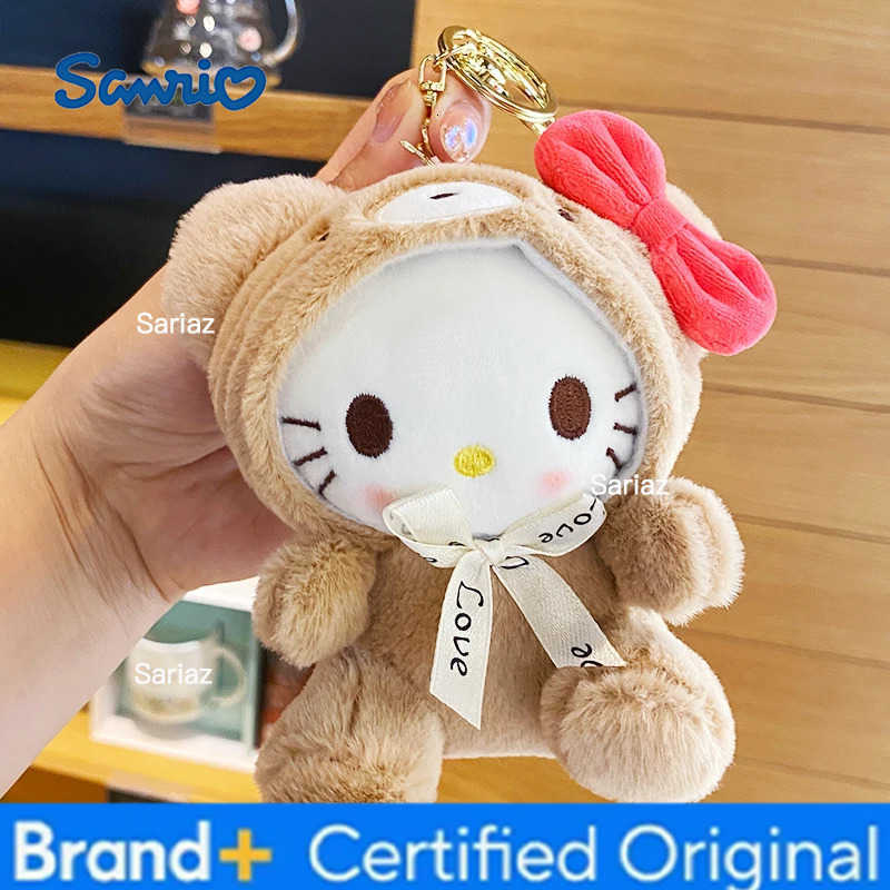 Sanrio Plush Keychain Toy Doll Kawaii Hello Kitty Melody Cinnamoroll Cartoon Backpack Pendant Decoration Birthday Gift For Girl H251225