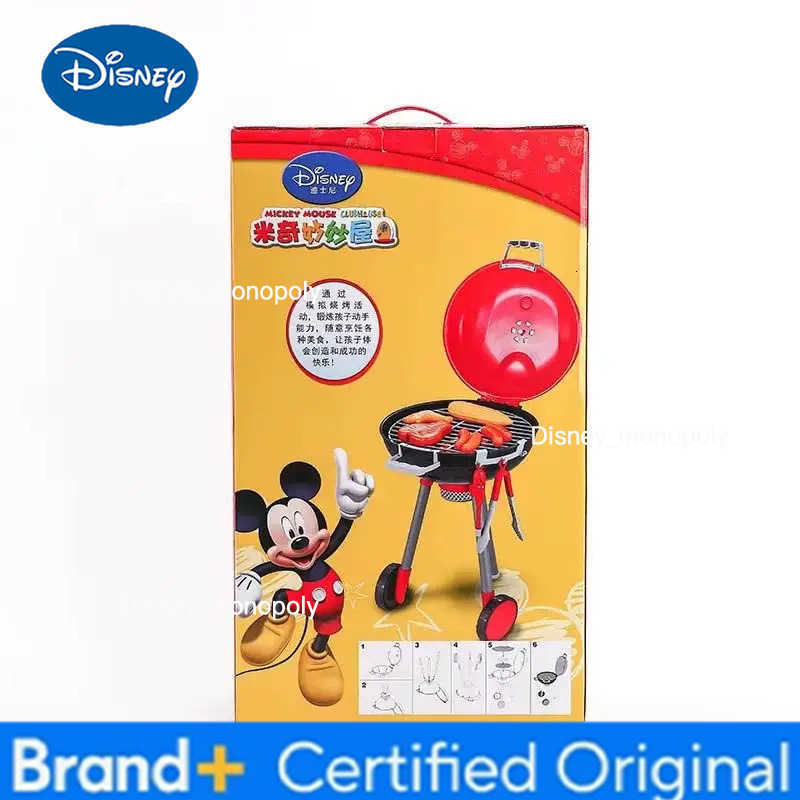 Disney Mickey Realistic BBQ Grill Cute Cartoon Creative Play Kitchen Electric Grill for Boys and Girls Birthday Gift Kids Toys H251225
