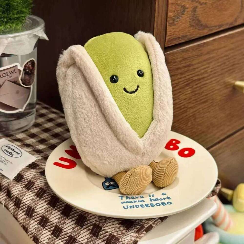 12cm Doll Cartoon British Style Pistachio Plushies Children's Room Decor Birthday Gifts X251225