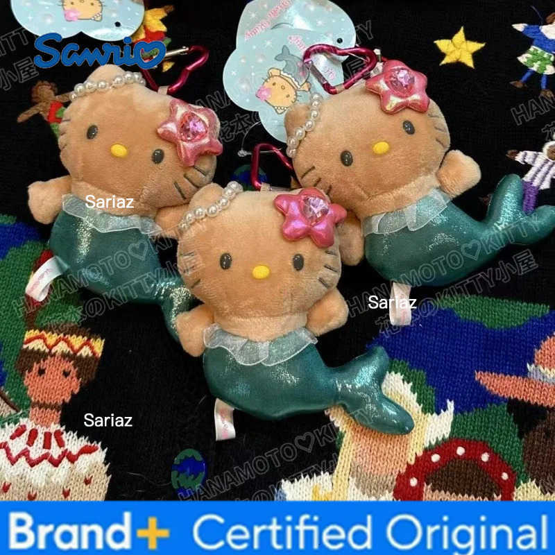 Sanrio NIC mermaid series Hello kitty Plush Doll Bag Pendant glitter darkskin Kitty Cat sparkling Mermaid Doll backpack charm H251225
