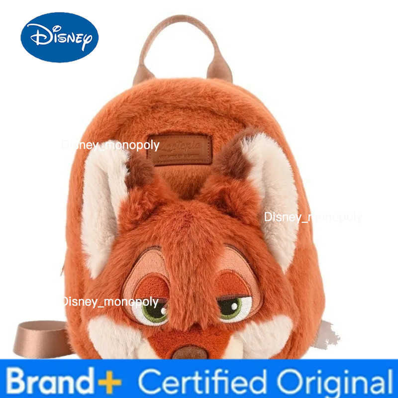 Disney 24cm Crazy Zootopia 2 Judy Nick Plush Doll Backpack Boy Kawaii Backpack Cartoon Large Capacity Backpack Creative Christmas Gift H2512251