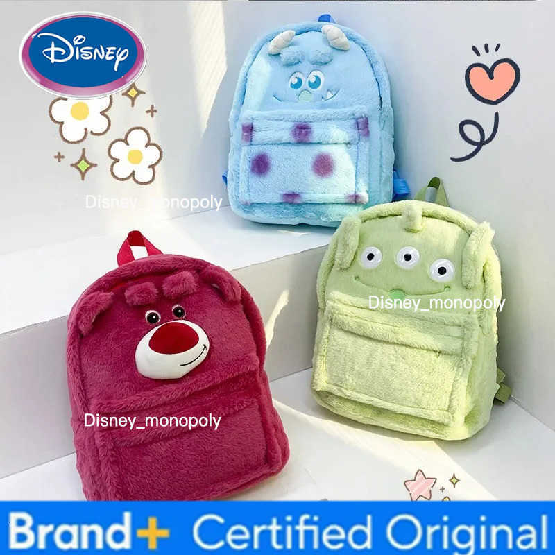 Disney Cartoon Strawberry Bear Sullivan Backpack Japanese Ins Plush Junior High School College Student Large Capacity School Bag H251225