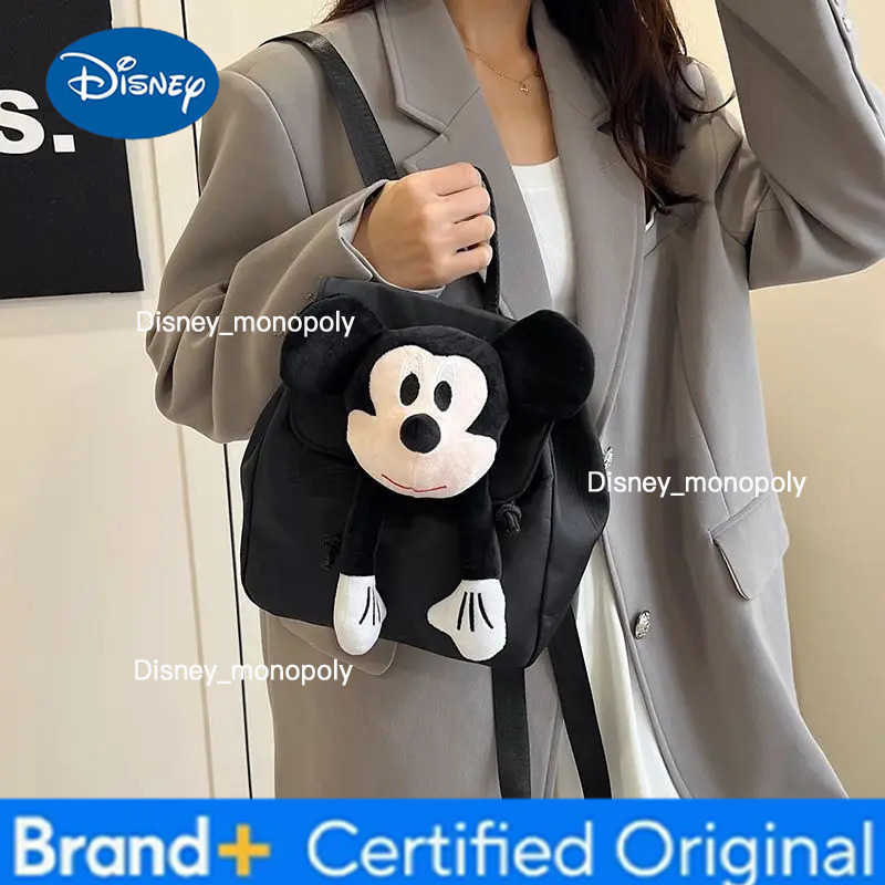 Disney 2025 Ears Kids Backpack Cute Mickey Mouse Doll Backpack Cartoon Fashionable Creative Bag Travel Bag Kids Gift H251225
