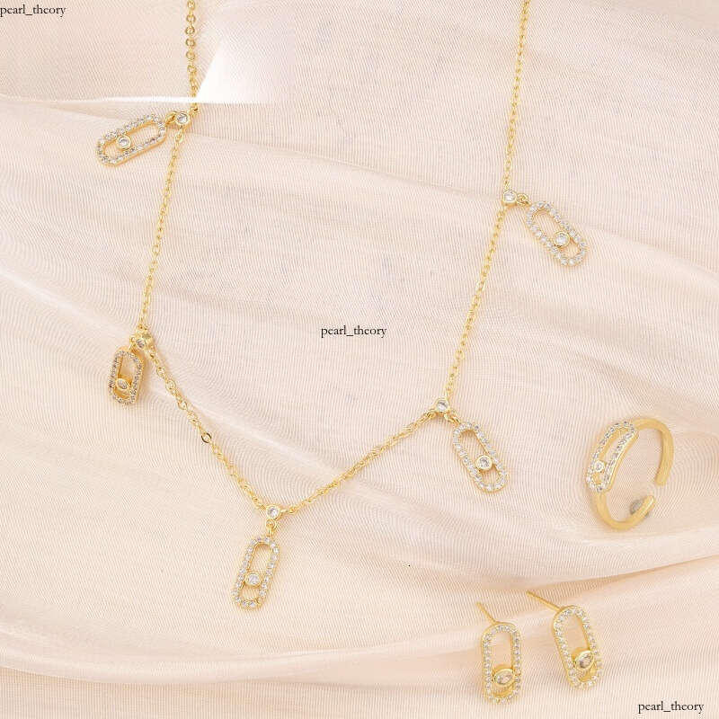 UILZ S353 2025 Wholesale New Design Bright High-Quality VVS Moissanite Necklace Suitable for Women Fashion Jewelry Set