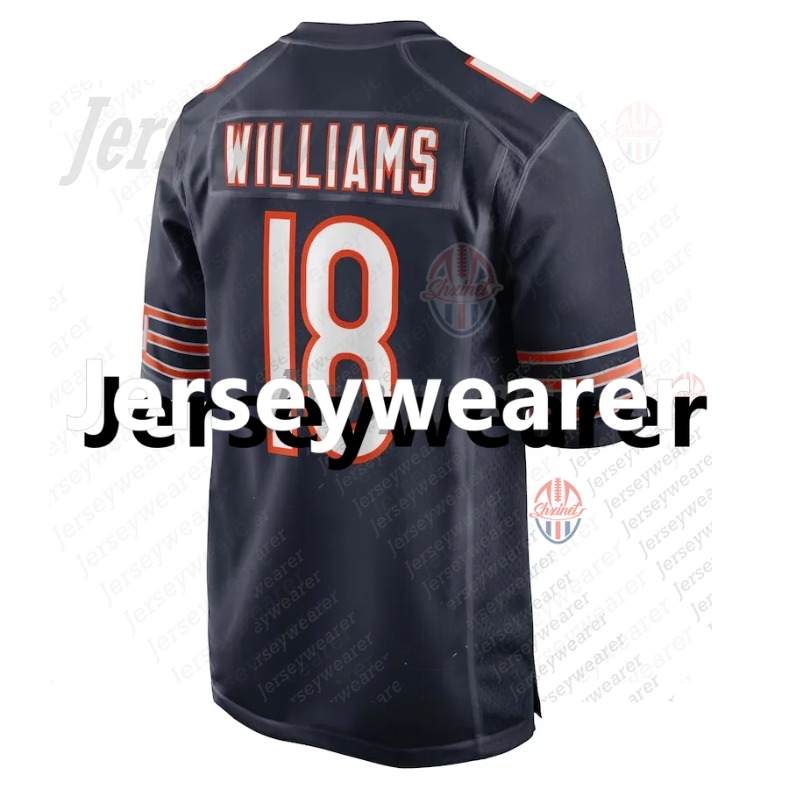 18 Caleb Williams Football Jerseys Payton Urlacher Loveland Odunze Moore Bagent Singletary Kmet Hester McMichael Ditka McMahon Monangai Shxinet