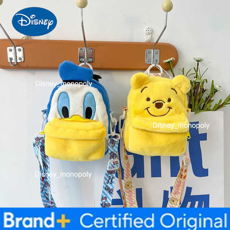 Disney Winnie The Pooh 2025 New Plush Backpack Girl Plush One Shoulder Messenger Bag Cartoon Fashion Childrens Mini Backpack H251225