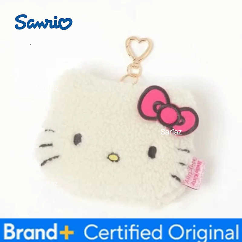 Sanrio kawaii Hello Kitty tiny Plush Coin Purse Storage Bag Cartoon Hot Pink Black Kitty Originality Printing Cosmetic Bag Gift H251225