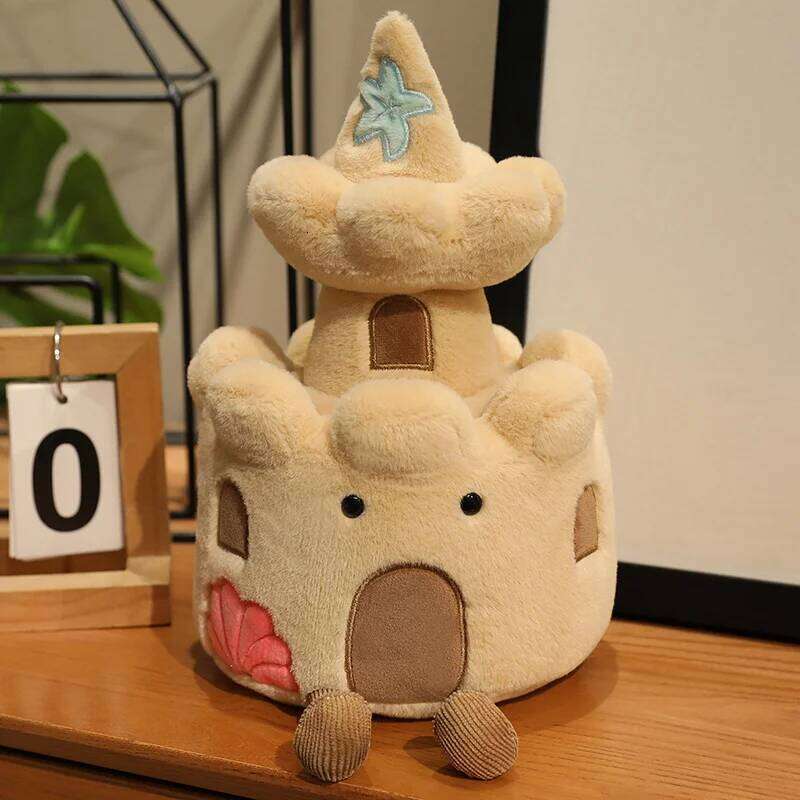 25cm Cat Castle Cute Cake Stuffed Plush Toys Fun Home Bedroom Doll Decoration Kids Birthday Valentine'S Gift X251225