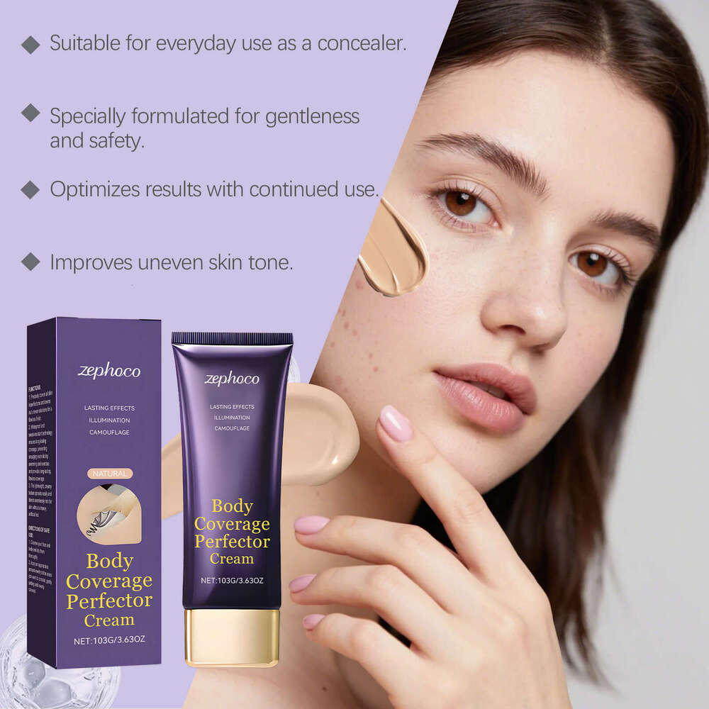 zephoco Color Concealer Face and Body Universal Natural Skin-Friendly Delicate Hydrating Lightweight Moisturizing