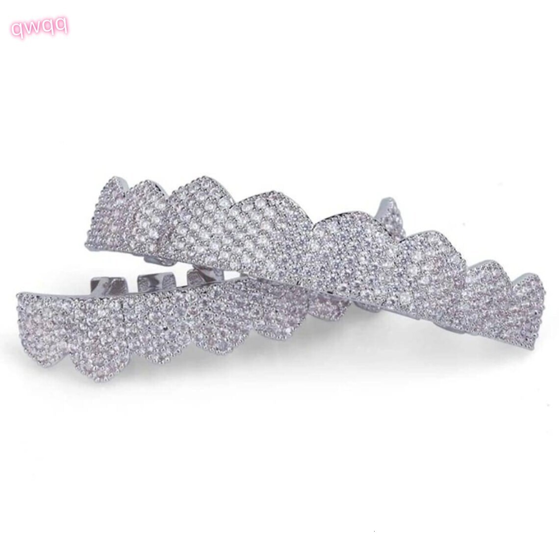 Custom 1pcs Yellow Gold Grillz Hip Hop Custom Vvs Moissanite Diamond Grillz 10k 14k 18k Gold Teeth Silver Teeth / Tooth