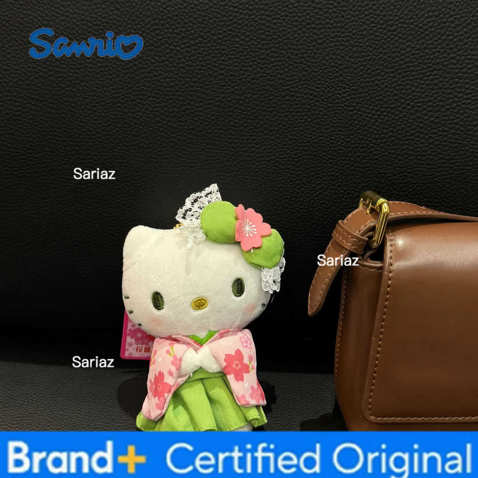 Sanrio New Hello Kitty Cute Plush Doll Kimono Dress Up Hello Kitty Bag Pendant Hanging Doll Pendant Keychain DIY Decoration Gift H251225