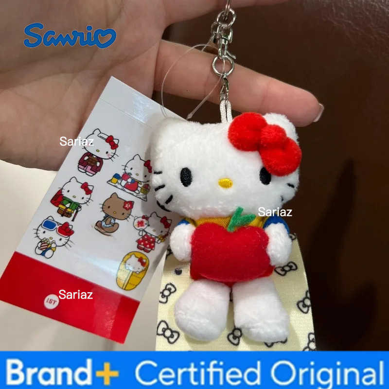 Sanrio New Cartoon Hellokitty Plush keychain plush Bag Pendant black skin Strawberry Sakura White Bear me series Plush Doll Toy H251225