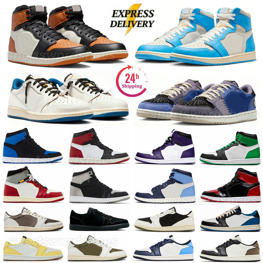 Designer Mens 6 6s 13 13s 1 1s Basketball Shoes University Blue UNC Lucky Green Hyper Royal Mocha Olive Bred Toe Women Sneakers Sports Ourdoor Trainers Size 13