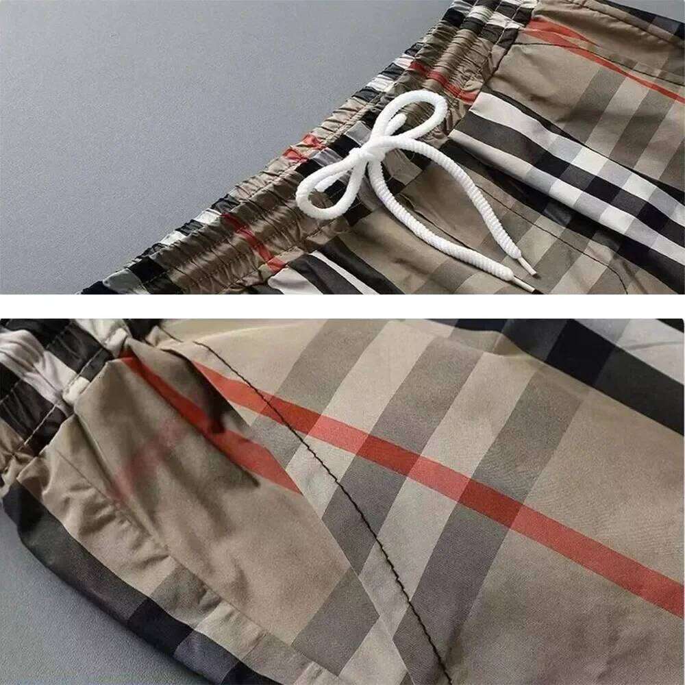 Designer Clothes Cropped Men S Classic Striped Plaid Color Block Summer Thin Casual Quick Dry Beach Simple Stylish Relaxed Fit Moto Shorts Hot Selling