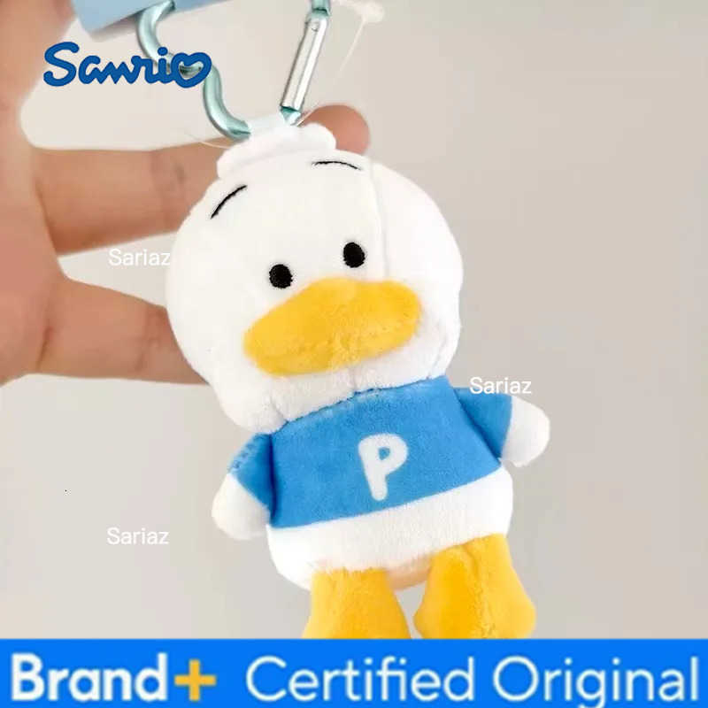 Sanrio Kawaii Sanrios Gudetama Sam Gudetama Ahiru no Pekkle Plush Doll Keychain Hangyodon keyring My Melody Stuffed Backpack Pendant H251225