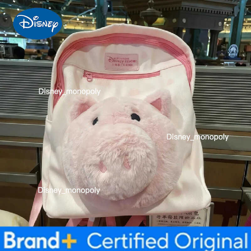 Disney Toy Story Hamm Big Head Cartoon Backpack Pink Pig Cute Large-Capacity Doll Schoolbag Anime Peripheral Surprise Gift for Girls H251225