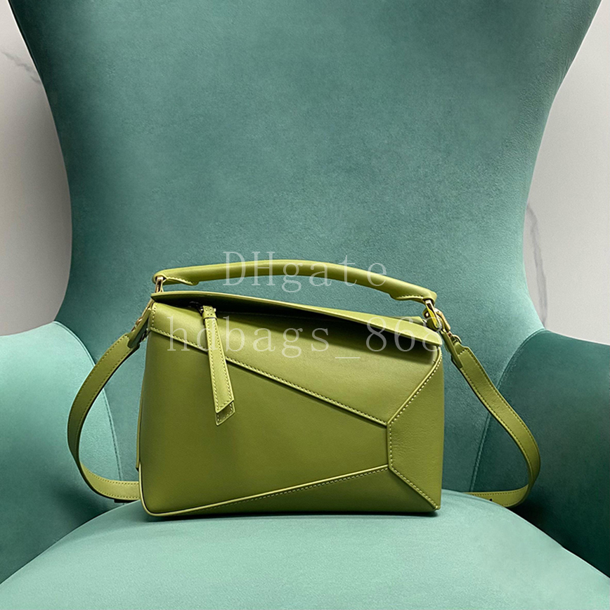 Mirror quality Designer Shoulder bag Puzzle Geometric bag Luxury Soft Calfskin Leather Women's Crossbody bag Handbag Pillow Bag 24cm With Box LO013