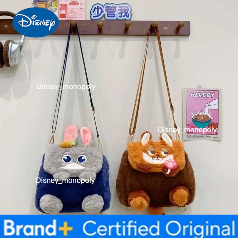 Disney Zootopia Doll Crossbody Bag Cute Cartoon Judy Nick Large Capacity Exquisite Backpack Commuter Bags Casual Fashion Gifts H251225