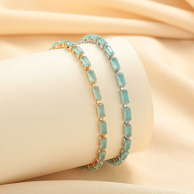 Crystal Zircon Bracelet Bracelet Women Luxury Blue Bracelet Colorful Fashion Jewelry