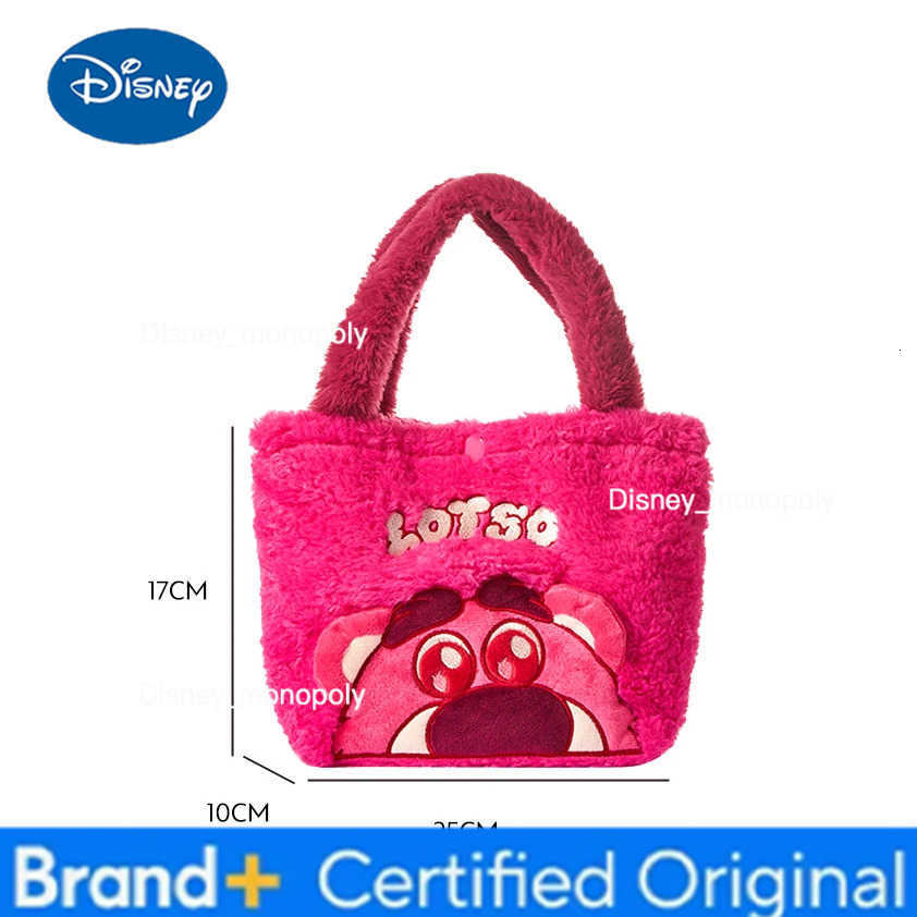 Disney Plush Handbag Bag Kawaii Strawberry Bear Mickey Stitch Cartoon Anime clutch bag Cosmetic Travel Storage Bags Girls Gift H251225