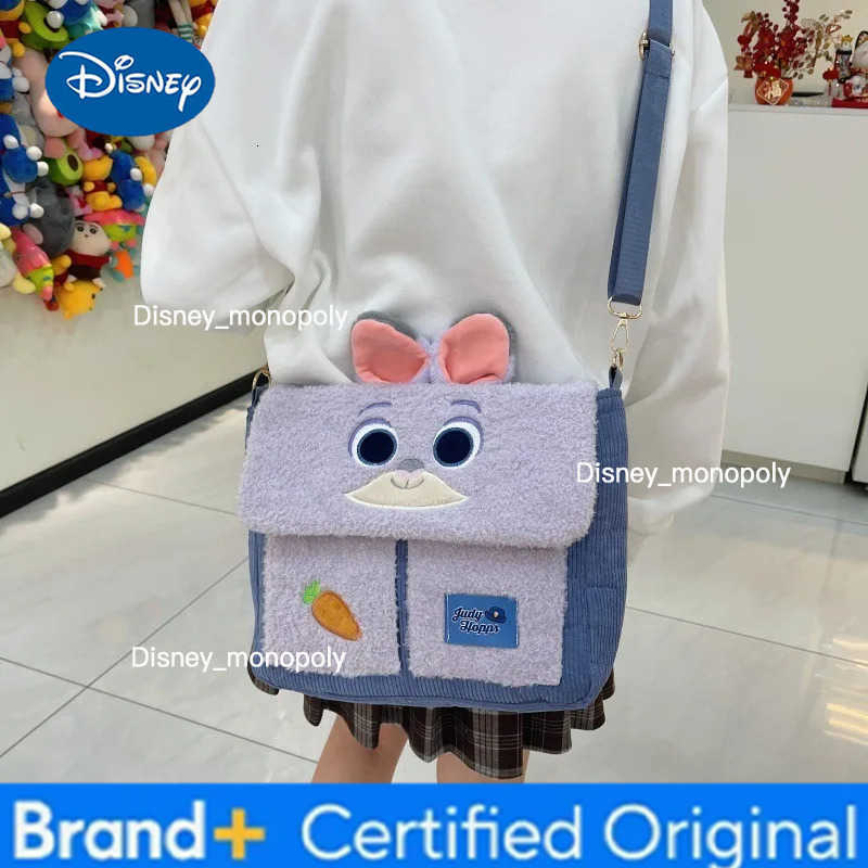 Disney Cartoon Strawberry Bear Student Tutoring Bag 2025 New Cute Nick Judy Large Capacity Single Shoulder Crossbody Bag H2512251