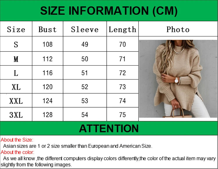 2025 Loose Split Knitted Long Sleeve Thick Sweater Half High Neck Korean Fashion Pullover Autumn Winter Black Women Clothes 251225