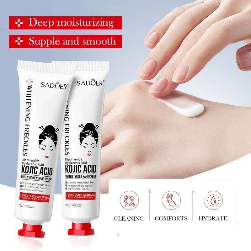 SADOER Kojic Acid Cream Moisturizing Nourishing Brightening Hydrating Hand Creams Beauty Hands Skin Care Products X251225