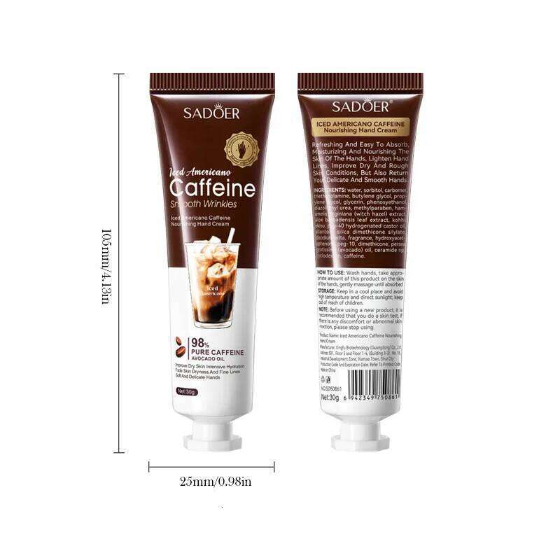 1/2/5pcs Caffeine Hand Cream Set Travel Size Moisturizing Nourishing Brightening Hydrating Skin Care Christmas gift X251225