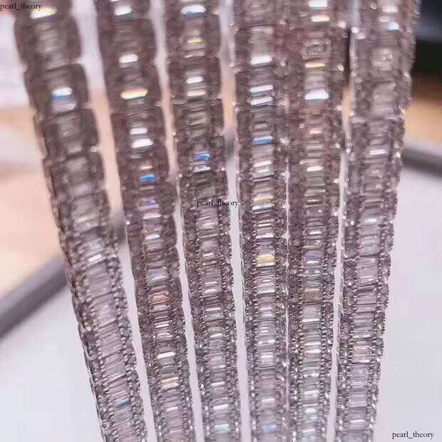 Wholesale Hip-Hop Style Luxury Custom Jewelry Natural Iced Tennis VVS Moissanite Bracelet 18k Pure Gold