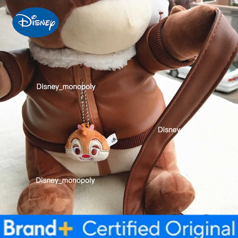 Disney 35cm Cartoon Chip n Dale Plush Backpack Anime Soft Stuffed Animals Dolls Toys bags for children School bag Girls Gifts H251225