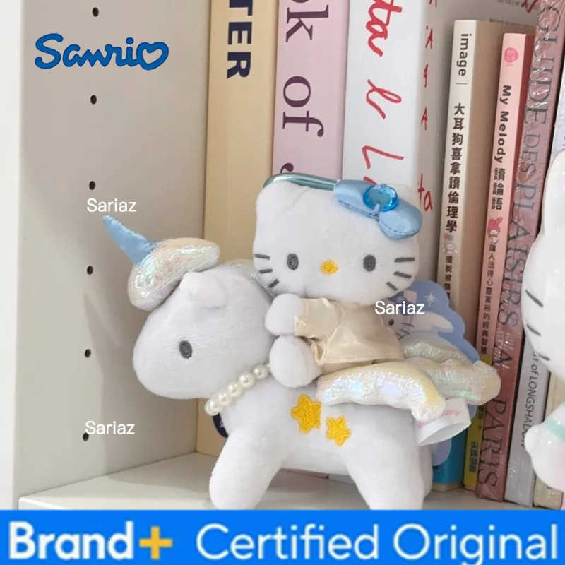 Sanrio New 12cm Plush Doll Keychain Hello Kitty Keyring Kawaii Unicorn Stuffed Bag Charm Surprise Birthday Gifts Sweet Pendant H251225