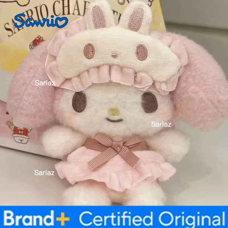 Sanrio Super Cute My Melody Pajama Eye Mask Series Kawaii Plush Doll Toy Bag Pendant Decoration Key Chain Girls Holiday Gift H251225