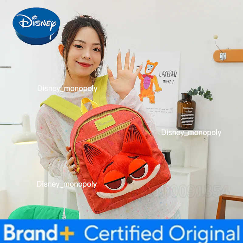 Disney Judy Nick New Childrens Schoolbag Cartoon Cute Doll Student Schoolbag Fashion Trend 3D Childrens Backpack High Quality H251225
