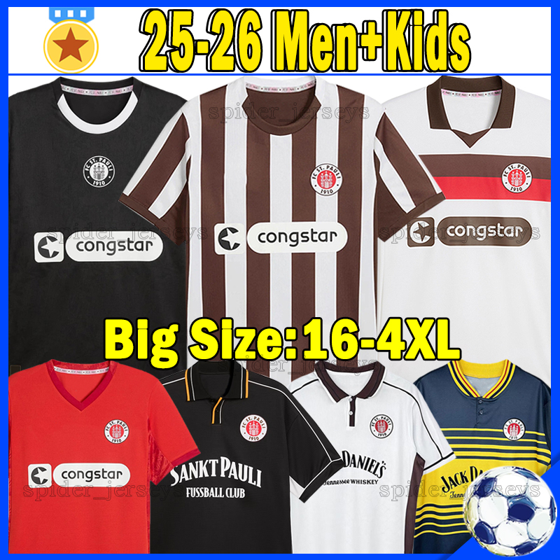 XXXL 4XL 25 26 ST Pauli Soccer Jerseys Retro 1997 99 2000 HOUNTONDJI KAARS 2025 2026 SINANI OPPIE WAHL PEREIRA LAGE JONES Football Shirts Men Uniforms kids kits sets