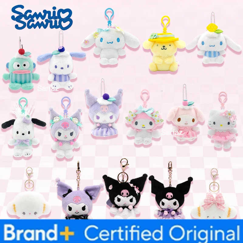 Sanrio Hello Kitty Cinnamoroll Kuromi Pochacco Melody Plush Toy Kawaii Doll keyring Home Room Decor Birthday Gift H251225
