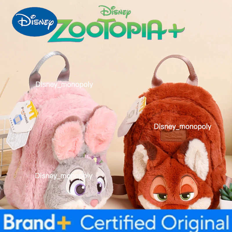 Disney Zootopia 2D Bag Nick Wilde Judith Laverne Hopps Plush Bag Cartoon Cute Doll Bag Couple Bag Birthday and Christmas gift H251225