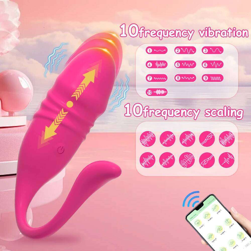 APP Wireless Bluetooth G Spot Vibrator Women Telescopic Dildo Clitoris Stimulator Vagina Love Egg Panties Sex Toys for Adult 25L1225