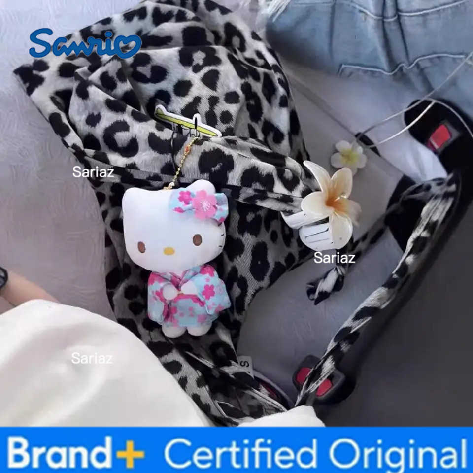 Sanrio Kimono Hello Kitty Stuffed Doll Hanging Keychain Cartoon Kitty Cat Stuffed Keychains Bag Accessories Gift Car Key Hanging H251225