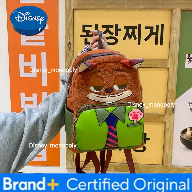 Disney Judy Nick New Childrens School Bag Cartoon Casual Childrens Backpack Fashion Lightweight Casual Womens Mini Backpack H251225